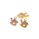 Shiny Micropavé Camel Pendant-DIY Jewelry Making Accessories   17x16mm