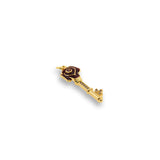 Shiny Rose Shape Key Pendant-DIY Jewelry Making Accessories   9x27mm