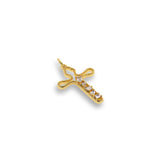 Shiny Minimalist Cross Zircon Pendant-DIY Jewelry Making Accessories   18x28mm
