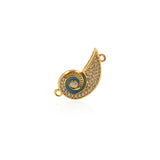 Shiny Micropavé Conch Pendant-DIY Jewelry Making Accessories   22x12mm