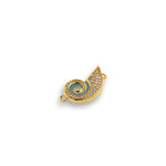 Shiny Micropavé Conch Pendant-DIY Jewelry Making Accessories   22x12mm