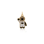 Shiny Micropavé Astronaut Pendant-DIY Jewelry Making Accessories   12x20mm