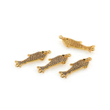 Shiny Micropave Shark Connector-DIY Jewelry Making Accessories   24x8mm