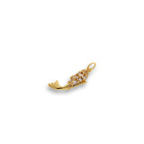 Shiny Micropavé Fish Pendant-Fish Jewelry-DIY Jewelry Making Accessories   8x23mm