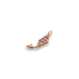 Shiny Micropavé Fish Pendant-Fish Jewelry-DIY Jewelry Making Accessories   8x23mm