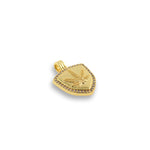 Shiny Leaf Shield Pendant-DIY Jewelry Making Accessories   15x21mm