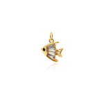 Shiny Fish Zircon Pendant-DIY Jewelry Making Accessories   11x11mm