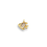 Shiny Fish Zircon Pendant-DIY Jewelry Making Accessories   11x11mm