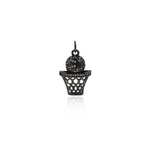 Shiny Basketball Box Pendant-DIY Jewelry Making Accessories   14x20mm