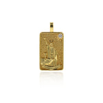 18k Gold Tarot Card Pendant Charms for DIY Jewelry Making 15x30mm(One Set,22Pcs)