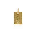 18k Gold Tarot Card Pendant Charms for DIY Jewelry Making 15x30mm(One Set,22Pcs)