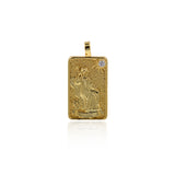 18k Gold Tarot Card Pendant Charms for DIY Jewelry Making 15x30mm(One Set,22Pcs)