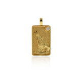 18k Gold Tarot Card Pendant Charms for DIY Jewelry Making 15x30mm(One Set,22Pcs)