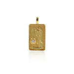 18k Gold Tarot Card Pendant Charms for DIY Jewelry Making 15x30mm(One Set,22Pcs)
