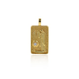 18k Gold Tarot Card Pendant Charms for DIY Jewelry Making 15x30mm(One Set,22Pcs)