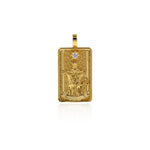 18k Gold Tarot Card Pendant Charms for DIY Jewelry Making 15x30mm(One Set,22Pcs)