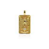 18k Gold Tarot Card Pendant Charms for DIY Jewelry Making 15x30mm(One Set,22Pcs)
