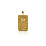 18k Gold Tarot Card Pendant Charms for DIY Jewelry Making 15x30mm(One Set,22Pcs)