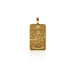 18k Gold Tarot Card Pendant Charms for DIY Jewelry Making 15x30mm(One Set,22Pcs)