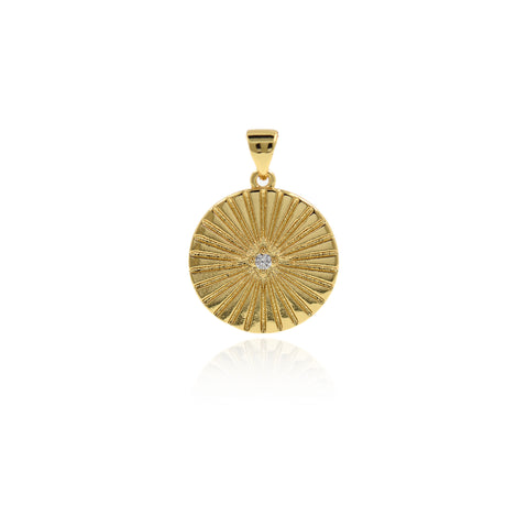 Fine Jewelry-Round Zircon Pendant-Personalized Pendant   18x20mm