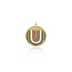 Fine Jewelry-Round U-shaped Zircon Pendant-Personalized Pendant   18mm
