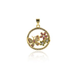 Personalized Jewelry-Micropavé Hollow Butterfly-DIY Jewelry Accessories  21x24mm