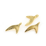 Minimalist Jewelry-Exquisite Fish Tail Pendant-DIY Jewelry Accessories  17x28mm