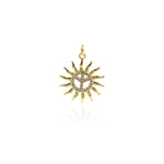 Individualism Jewelry-Micropavé Sun Peace Pendant-DIY Jewelry Accessories  21x23mm