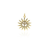 Individualism Jewelry-Micropavé Sun Peace Pendant-DIY Jewelry Accessories  21x23mm