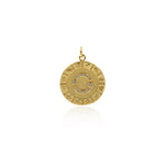 Round Micropavé Twelve Constellation Pendant-DIY Jewelry Accessories   20x22mm