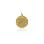 Round Micropavé Twelve Constellation Pendant-DIY Jewelry Accessories   20x22mm