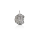 Shiny Half Moon Zircon Pendant-DIY Jewelry Making Accessories   16x20mm