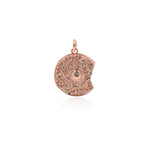 Shiny Half Moon Zircon Pendant-DIY Jewelry Making Accessories   16x20mm