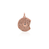Shiny Half Moon Zircon Pendant-DIY Jewelry Making Accessories   16x20mm
