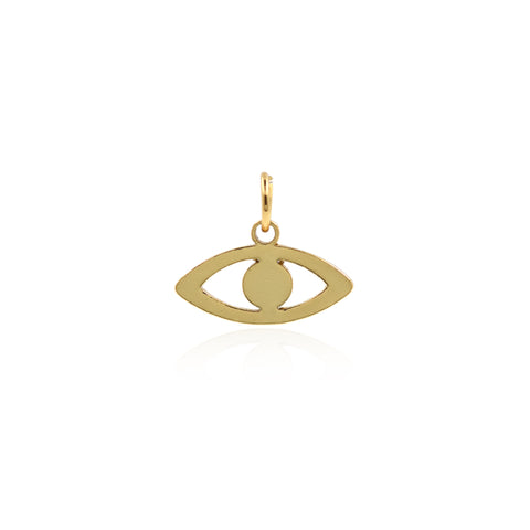 Shiny Minimalist Evil Eye Pendant-DIY Jewelry Making Accessories   15x9mm