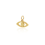 Shiny Minimalist Evil Eye Pendant-DIY Jewelry Making Accessories   15x9mm