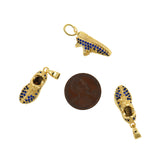 Shiny Coconut Zircon Pendant-DIY Jewelry Making Accessories   9x23mm