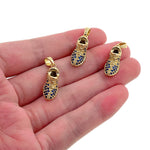 Shiny Coconut Zircon Pendant-DIY Jewelry Making Accessories   9x23mm