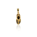 Shiny Coconut Zircon Pendant-DIY Jewelry Making Accessories   9x23mm