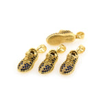 Shiny Coconut Zircon Pendant-DIY Jewelry Making Accessories   9x23mm