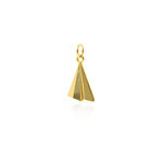 Shiny Minimalist Paper Airplane Pendant-DIY Jewelry Making Accessories   9x13mm