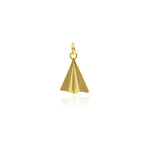Shiny Minimalist Paper Airplane Pendant-DIY Jewelry Making Accessories   9x13mm