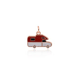 Shiny Enamel RV Pendant-DIY Jewelry Making Accessories   17x12mm