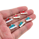 Shiny Enamel RV Pendant-DIY Jewelry Making Accessories   17x12mm