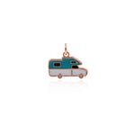 Shiny Enamel RV Pendant-DIY Jewelry Making Accessories   17x12mm