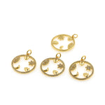 Shiny Round Hollow Multi-Element Pendant-DIY Jewelry Making Accessories   21x23mm