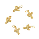 Shiny Cactus Pendant-DIY Jewelry Making Accessories   10x15mm
