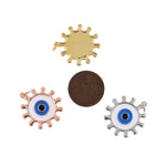 Shiny Evil Eye Pendant-DIY Jewelry Making Accessories   22x24mm