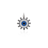 Shiny Evil Eye Pendant-DIY Jewelry Making Accessories   22x24mm