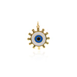 Shiny Evil Eye Pendant-DIY Jewelry Making Accessories   22x24mm